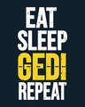 Shop Eat Sleep Gedi Repeat Boyfriend T-Shirt