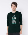 Shop Eat Sleep Lyadh Repeat Full Sleeve T-Shirt-Front