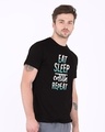 Shop Eat Sleep Lyadh Repeat Half Sleeve T-Shirt-Design
