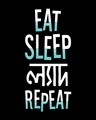 Shop Eat Sleep Lyadh Repeat Half Sleeve T-Shirt