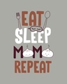Shop Eat Sleep Momo Repeat Half Sleeve T-Shirt-Full