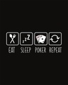 Shop Eat Sleep Poker Repeat Boyfriend T-Shirt-Full