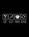 Shop Eat Sleep Poker Repeat Half Sleeve T-Shirt