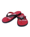Shop Ego Shoes Men Red Printed Synthetic Slippers & Flip Flops-Front