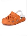 Shop Women Orange Solid Synthetic Clogs-Full
