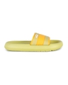 Shop Women Yellow Colorblock Synthetic Sliders-Design