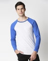 Shop Egret Melange Full Sleeve Raglan T-Shirt-Front