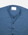 Shop Egyptian Blue  Slim Fit Printed Henley Shirt