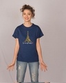 Shop Eiffel Belle Boyfriend T-Shirt (GOLD PRINT)-Design