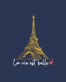 Shop Eiffel Belle Boyfriend T-Shirt (GOLD PRINT)-Full