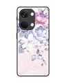 Shop Elegant Floral Premium Glass Case for OnePlus Nord 3 5G (Shock Proof, Scratch Resistant)-Front