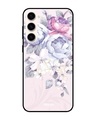 Shop Elegant Floral Premium Glass Case for Samsung Galaxy S23 Plus 5G (Shock Proof, Scratch Resistant)-Front