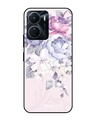 Shop Elegant Floral Printed Premium Glass case for Vivo Y16 (Shock Proof,Scratch Resistant)-Front
