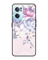 Shop Elegant Floral Printed Premium Glass Cover for OnePlus Nord CE 2 5G (Shock Proof, Lightweight)-Front