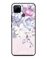 Shop Elegant Floral Printed Premium Glass Cover for Realme C21Y (Shockproof, Light Weight)-Front