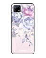 Shop Elegant Floral Printed Premium Glass Cover for Realme C25 (Shock Proof, Lightweight)-Front