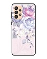 Shop Elegant Floral Printed Premium Glass Cover for Samsung Galaxy A33 5G (Shock Proof, Light Weight)-Front