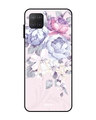 Shop Elegant Floral Printed Premium Glass Cover for Samsung Galaxy M12 (Shock Proof, Light Weight)-Front