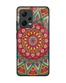 Shop Elegant Mandala Premium Glass Case for Redmi Note 12 Pro+ 5G (Shock Proof, Scratch Resistant)-Front