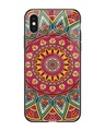 Shop Elegant Mandala Printed Premium Glass Cover For iPhone XS Max (Impact Resistant, Matte Finish)-Front