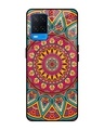 Shop Elegant Mandala Printed Premium Glass Cover For Oppo A54 (Impact Resistant, Matte Finish)-Front