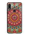 Shop Elegant Mandala Printed Premium Glass Cover For Xiaomi Redmi Note 7S (Matte Finish)-Front