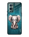 Shop Elephant Printed Premium Glass Cover For OnePlus 9 Pro (Shock Proof, Impact Resistant)-Front