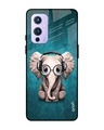 Shop Elephant Printed Premium Glass Cover For OnePlus 9 (Shock Proof, Impact Resistant)-Front