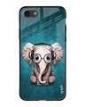 Shop Elephant Printed Silicon Glass Cover For iPhone 7 (Light Weight, Impact Resistant)-Front