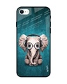 Shop Elephant Printed Silicon Glass Cover For iPhone SE 2022 (Light Weight, Impact Resistant)-Front