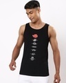 Shop Men's Black Elite Ninja Printed Vest-Front