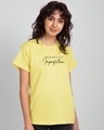 Shop Embrace Imperfection Boyfriend T-Shirt Pastel Yellow-Front