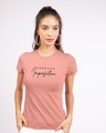 Shop Embrace Imperfection Half Sleeve Printed T-Shirt Misty Pink-Front