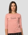Shop Embrace Imperfection Round Neck 3/4 Sleeve T-Shirt Misty Pink-Front
