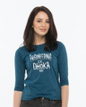 Shop Engineering Ek Dhoka Round Neck 3/4th Sleeve T-Shirt-Front