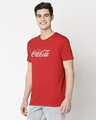 Shop Men's Red Enjoy Coca-Cola Typography T-shirt-Design