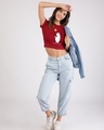 Shop Enjoy Little Things Round Neck Crop Top T-Shirt-Design