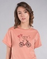 Shop Enjoy The Ride Bicycle Boyfriend T-Shirt-Front