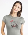 Shop Enjoy The Ride Bicycle Half Sleeve T-shirt-Front