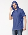 Shop Ensgn Blue Half Sleeve Hoodie T-Shirt-Design
