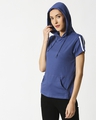 Shop Ensgn Blue Half Sleeve Hoodie T-Shirt-Design