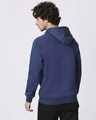 Shop Ensign Blue Stylised Panel Hoodie Sweatshirt-Design