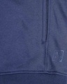 Shop Ensign Blue Stylised Panel Hoodie Sweatshirt