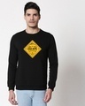 Shop Escape To Outdoors Fleece Sweatshirt Black-Front