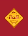 Shop Escape to outdoors Half Sleeve T-Shirt Bold Red-Full