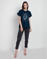 Shop Euphoria Flowers Boyfriend T-Shirt - Navy Blue-Design