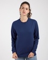 Shop Evening Blue Fleece Light Sweatshirt-Front