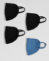 Shop 2-Layer Protective Mask - Pack of 10 (3 Blue,3 Jet Black,Green,Scarlet Red,Vintage Orange, Yellow)-Design