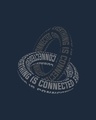 Shop Everything Is Connected Half Sleeve T-Shirt Navy Blue