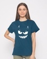 Shop Evil Smiley Boyfriend T-Shirt-Front